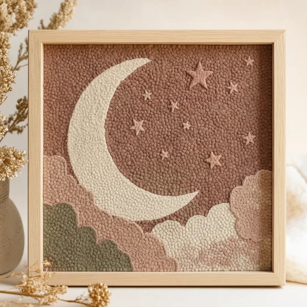 Celestial paper pulp art