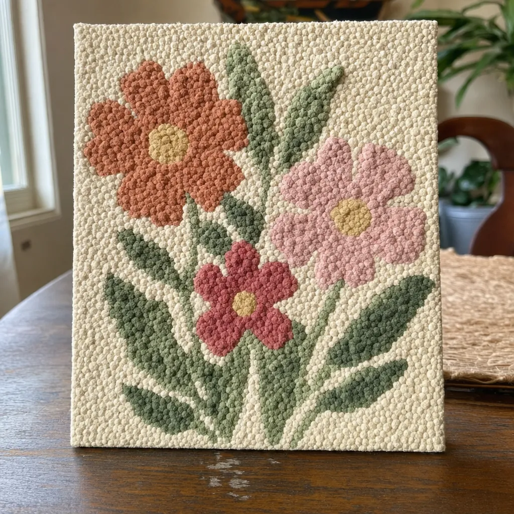 Florals paper pulp art